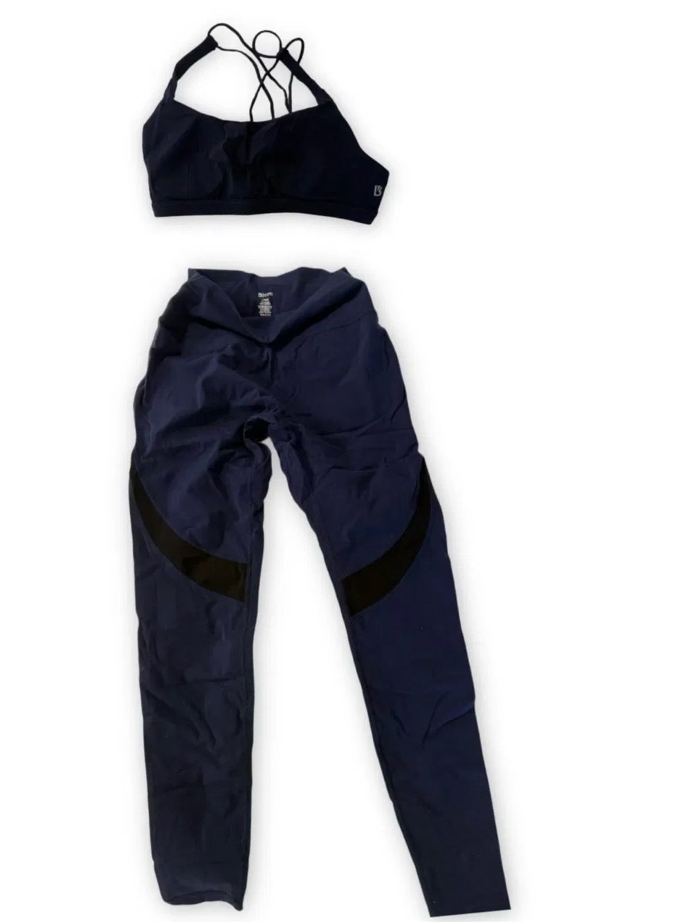 Buffbunny Denali Navy Strappy Sports Bra & Legging Set - Navy/Black